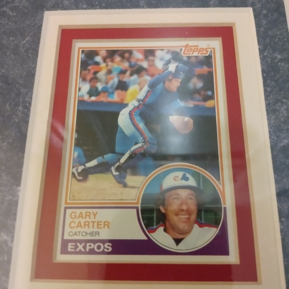 90's Gary Carter Baseball Memorabilia Display Card Frame - Picture 5 of 9